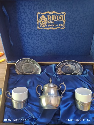 Servizio caffè peltro - servizio, in