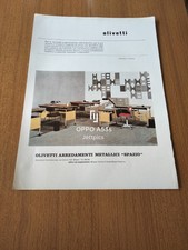 1962 OLIVETTI ARREDAMENTI METALLICI SPAZIO VINTAGE AD PUBBLICITA