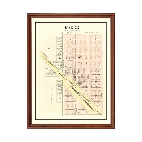 Vecchia mappa baker - vecchia,