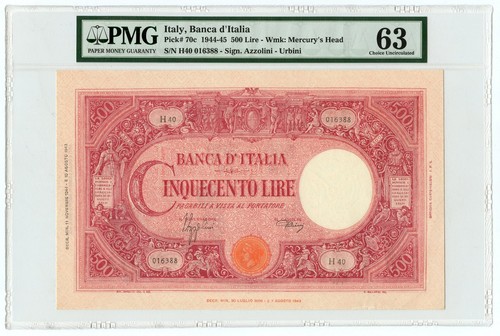 500 lire barbetti grande - 500,