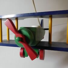 Lampadario Illuminazione Vintage BOUDET Aereo Legno A Mano Design 2000 Francia