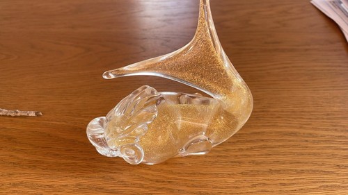 Statuina pesce vetro di - in,
