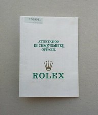 ROLEX Guarantee Warranty Paper Booklet Daytona 16520 16523 16528 serial L 999031