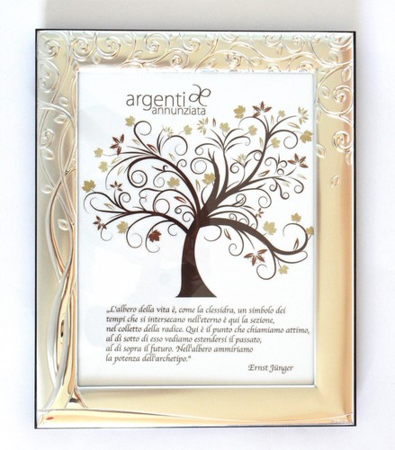 Cornice portafoto argento pvd - cornice,