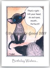 Devon Rex Cat art birthday