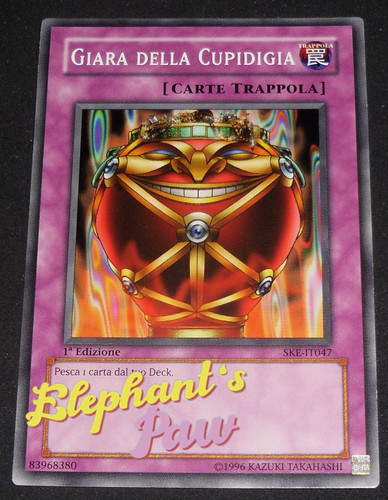 Yugioh giara della - -, cupidigia