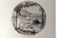 AMALFI - stampa originale del 1900 (da Picturesque Europe)