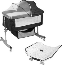 Comodino a dondolo zanzariera ruote altezza regolabile con fasciatoio