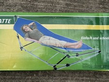 Amaca da giardino autoportante in acciaio (nuova)