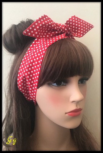 Fascia per capelli rossa - , a