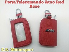 PortaTelecomando Auto in Ecopelle Red Rose con Logo Metallico