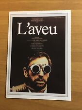 LA CONFESSIONE  L' AVEU - FILM CARTOLINA CIAK 1970 MINI LOCANDINA, POSTER