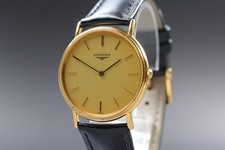 Vintage anni 90 Longines La Grande Classique quadrante oro quarzo L4.637.2...