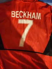 Beckham Manchester United calcetto non ufficiale, taglia XL sintetico, maglia 