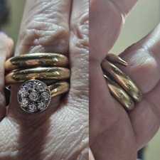 Certificato Anello Vintage  Serpente Oro Giallo 18kt Diamanti 0.65ct  Snake Ring