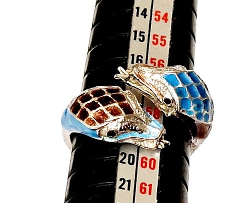 Anello vintage serpente smalto - anello,