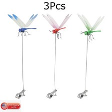 3Pcs Fake Dragonfly Rod Clip
