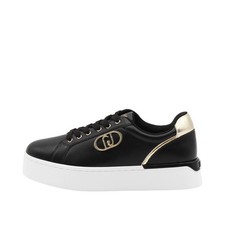 LIU JO - Sneakers nera con logo oro