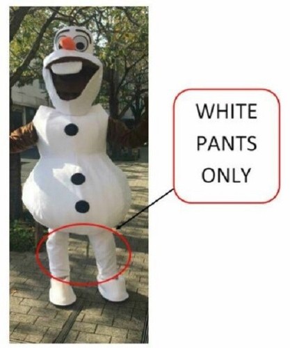Pupazzo olaf bianco pantaloni - olaf,