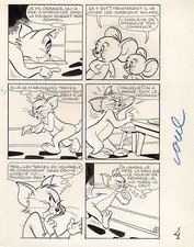 tavola originale TOM E JERRY ''quand le somnambule deambule'' Tav.numero 4