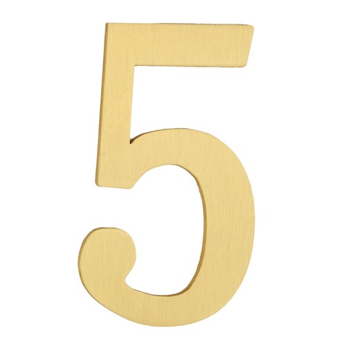Outdoor house numbers - house, brass