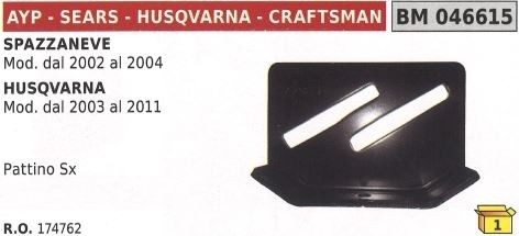 Pattino sinistro spazzaneve