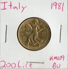 Coin Italy 200 Lire 1981 KM109