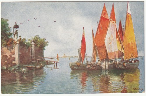 Venezia laguna bragozzi - -,
