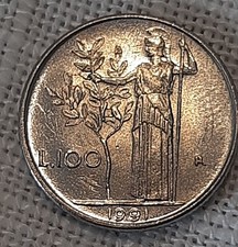 Moneta 100 Lire 1991