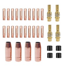 Attrezzatura per saldatura set di 32 articoli con ugelli in rame e punte di cont