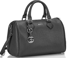 BALDININI Borsa bauletto nero opaco con tracolla e p/chiavi