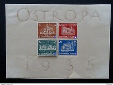 Impero tedesco Mi blocco 3*, Ostropa, gomma originale, difetti