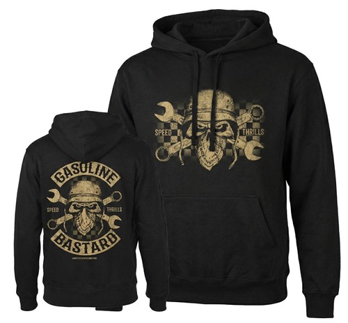 Felpa con cappuccio uomo biker