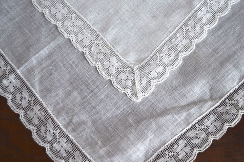 Vintage hanky anni bianco - hanky,