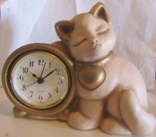 THUN Gatto con cuore ORO Orologio Da Tavolo (non testato) USATO