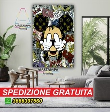 Quadro su tela Pop Art Topolino Disney Money immagini moda tela immagine