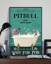 Pitbull and Co Sapone da Bagno Lava le Tue Fosse Cappellino Rosso Poster per Cani