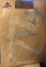 1 Paio di Bellissimi Collant Calzedonie Sexy con Riga Fucsia Col. Beige Mis.3/4