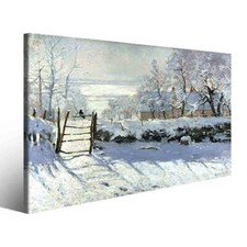 Quadro Claude Monet stampa su tela La Gazza stampa riproduzione su tela