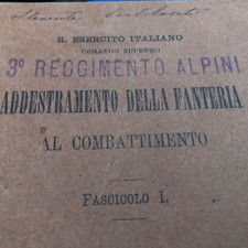 1916 MANUALE ALPINI ADDESTRAMENTO COMBATTIMENTO REGIO ESERCITO  1915-18
