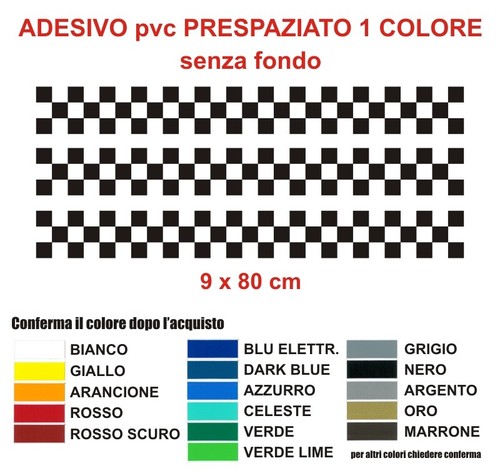 Kit adesivi scacchiera strisce - kit,