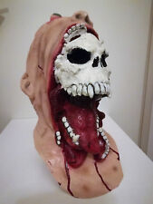 Maschera Horror indossabile, testa intera, in silicone (teschio, gore)