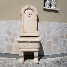 FONTANA A MURO PARETE LAVANDINO VASCA DA GIARDINO PER ESTERNO IN CEMENTO H120 CM