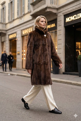 Cappotto pelliccia visone vera