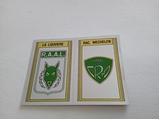 FIGURINA PANINI FOOTBALL 84 BADGE LA LOUVIERE/RAC. MECHELEN n 347 CON VELINA