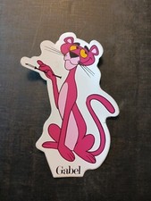 Adesivo Pubblicitario Vintage Gabel Pantera Rosa Cartone Animato 