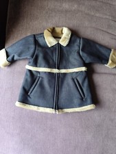 Giacca cappotto denim zip blu