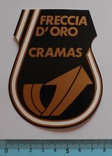 ADESIVO DECALCOMANIA VINTAGE CRAMAS ORO FRECCIA STICKER ANNI 80 ORIGINALE