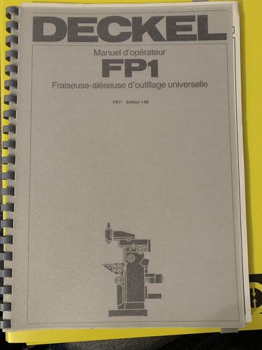 Manuale operatore deckel fp1 - manuale, fp1/