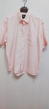 Camicia manica corta da uomo navigare in cotone taglia L colore rosa tinta unita